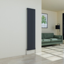(1800 x 410mm Single, Anthracite) Flat Panel Designer Radiator