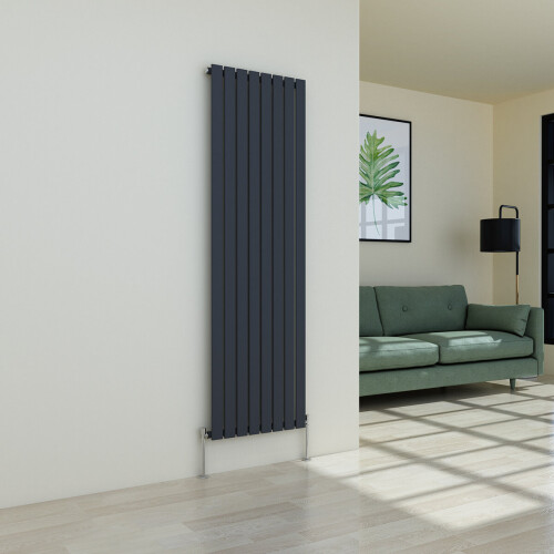 PlumbGalaxy (1800 x 546mm Single, Anthracite) Flat Panel Designer Radiator