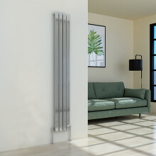 (1800 x 274mm Single, Chrome) Flat Panel Designer Radiator