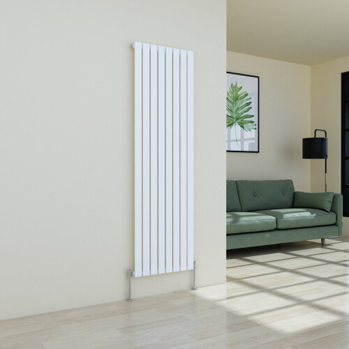 PlumbGalaxy (1800 x 546mm Single, White) Flat Panel Designer Radiator
