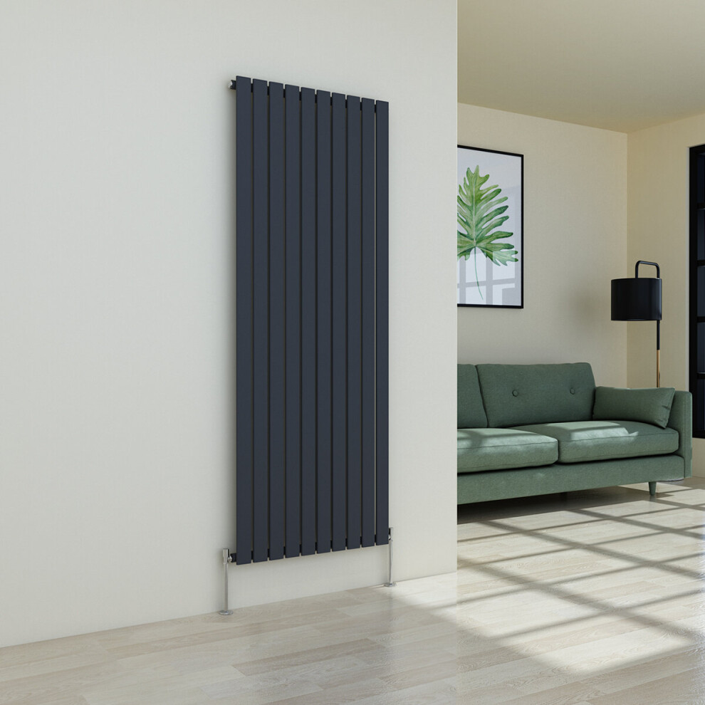 (1800 x 682mm Single, Anthracite) Flat Panel Designer Radiator