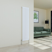 (1800 x 410mm Single, White) Flat Panel Designer Radiator