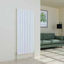 (1600 x 682mm Double, White) Flat Panel Designer Radiator