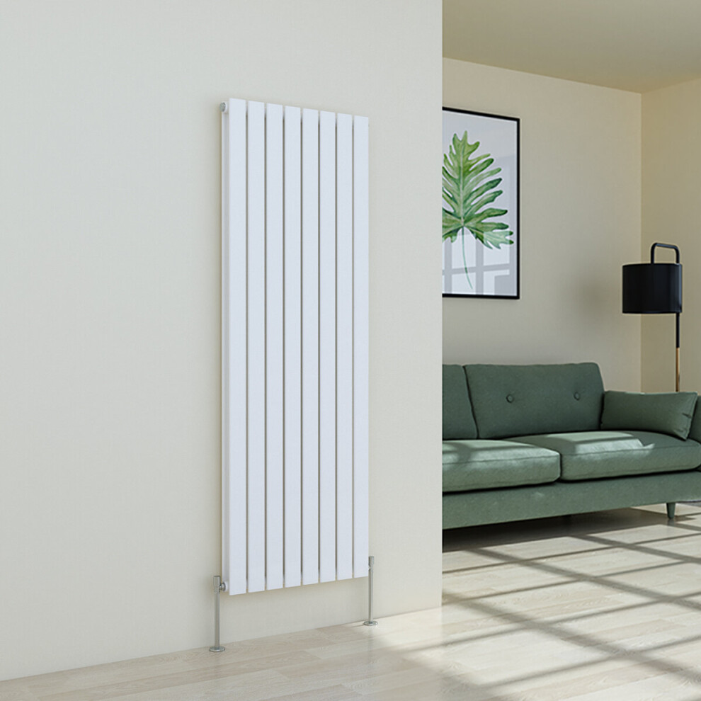 (1600 x 546mm Double, White) Flat Panel Designer Radiator