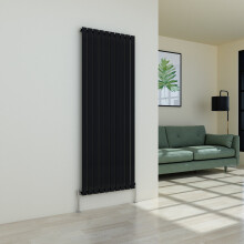 (1800 x 682mm Single, Black) Flat Panel Designer Radiator