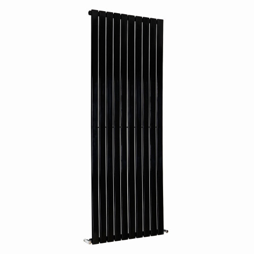 PlumbGalaxy (1600 x 682mm Single, Black) Flat Panel Designer Radiator 2