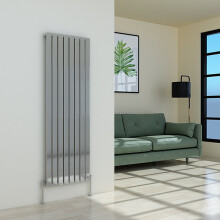 (1600 x 546mm Single, Chrome) Flat Panel Designer Radiator