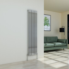 (1800 x 410mm Single, Chrome) Flat Panel Designer Radiator