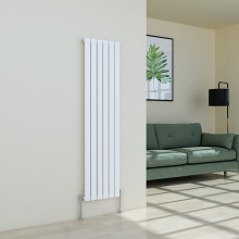 (1600 x 410mm Single, White) Flat Panel Designer Radiator
