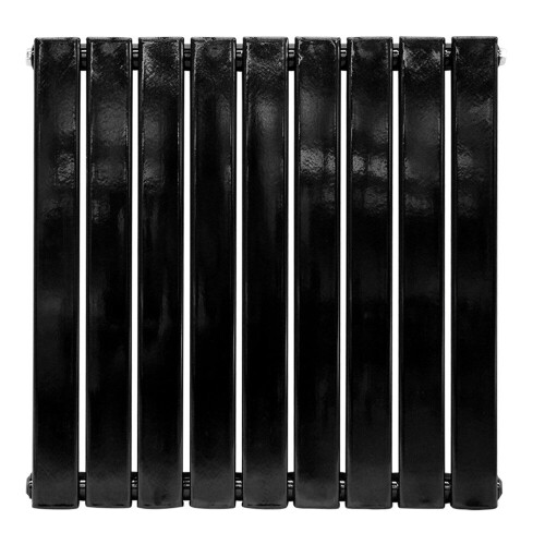 PlumbGalaxy (600 x 614mm Single, Black) Flat Panel Designer Radiator 1