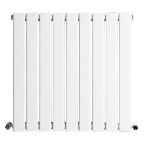 PlumbGalaxy (600 x 614mm Single, White) Flat Panel Designer Radiator 2
