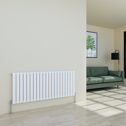 PlumbGalaxy (600 x 1430mm Single, White) Flat Panel Designer Radiator