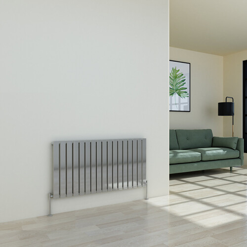 PlumbGalaxy (600 x 1158mm Single, Chrome) Flat Panel Designer Radiator