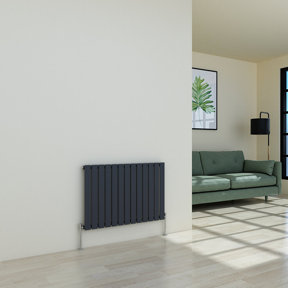 (600 x 886mm Single, Anthracite) Flat Panel Designer Radiator