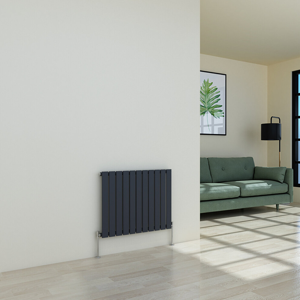 (600 x 750mm Single, Anthracite) Flat Panel Designer Radiator