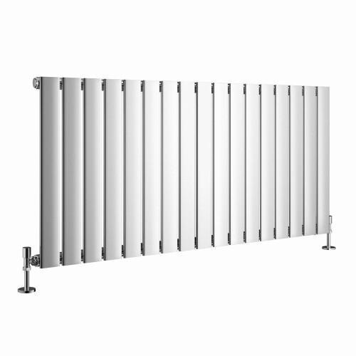 PlumbGalaxy (600 x 1158mm Single, Chrome) Flat Panel Designer Radiator 1