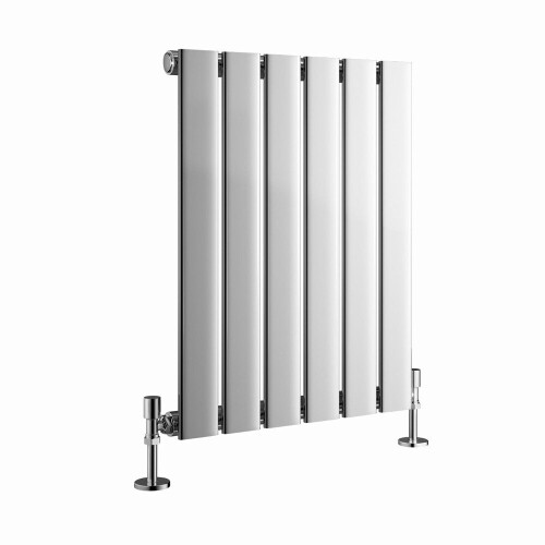 PlumbGalaxy (600 x 410 mm Single, Chrome) Flat Panel Designer Radiator 1