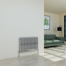 (600 x 886mm Single, Chrome) Flat Panel Designer Radiator