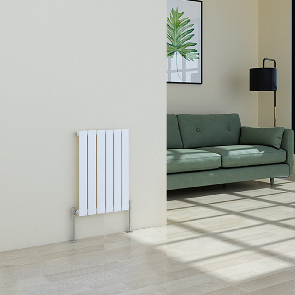 (600 x 410 mm Single, White) Flat Panel Designer Radiator