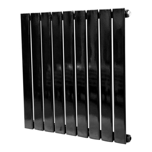 PlumbGalaxy (600 x 614mm Single, Black) Flat Panel Designer Radiator 2