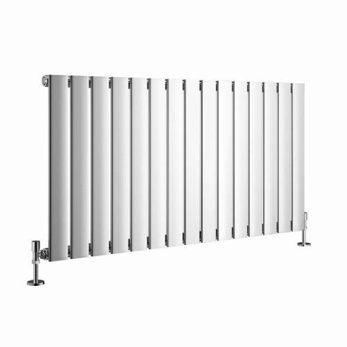 PlumbGalaxy (600 x 1022mm Single, Chrome) Flat Panel Designer Radiator 1