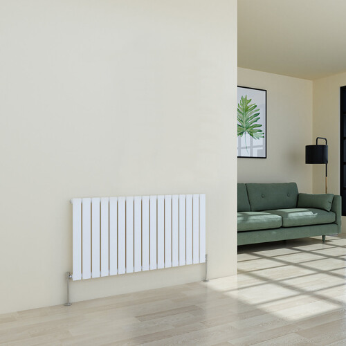 PlumbGalaxy (600 x 1158mm Single, White) Flat Panel Designer Radiator
