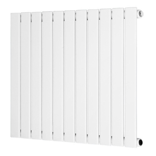 PlumbGalaxy (600 x 750mm Single, White) Flat Panel Designer Radiator 1