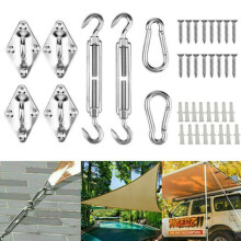 Stainless Steel Sun Sail Shade Canopy Fixing Fittings Hardware Accessory Kit