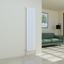 (1800 x 410mm Double, White) Flat Panel Designer Radiator