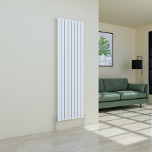 (1800 x 546mm Double, White) Flat Panel Designer Radiator