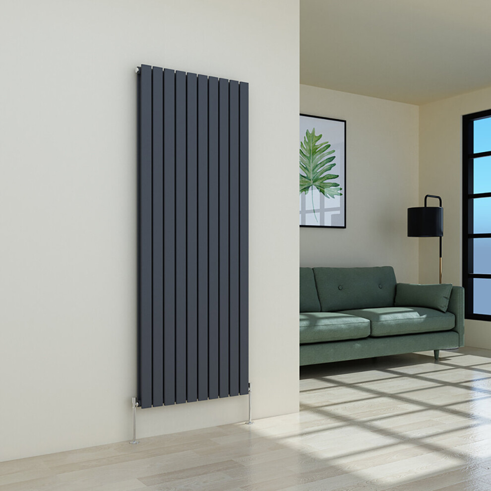 (1800 x 682mm Double, Anthracite) Flat Panel Designer Radiator