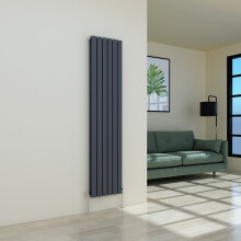 (1800 x 410mm Double, Anthracite) Flat Panel Designer Radiator