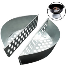 GEEZY 2Pcs Steel BBQ Grill Basket Charcoal Briquette Holders for Barbeque,Fuel Holder