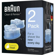 2 x Braun CCR3 Series Clean & Renew Cartridge Lemon Fresh