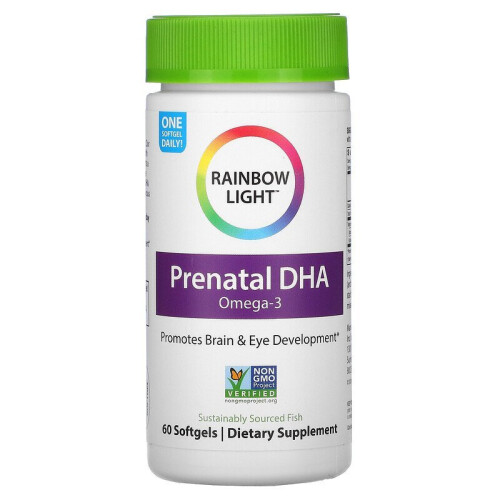 Rainbow Light, Prenatal DHA Omega-3 Ulei de Pește, 60 Softgels