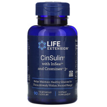 Life Extension, CinSulin mit InSea2 und Crominex 3+, 90 Vegetarische Kapseln