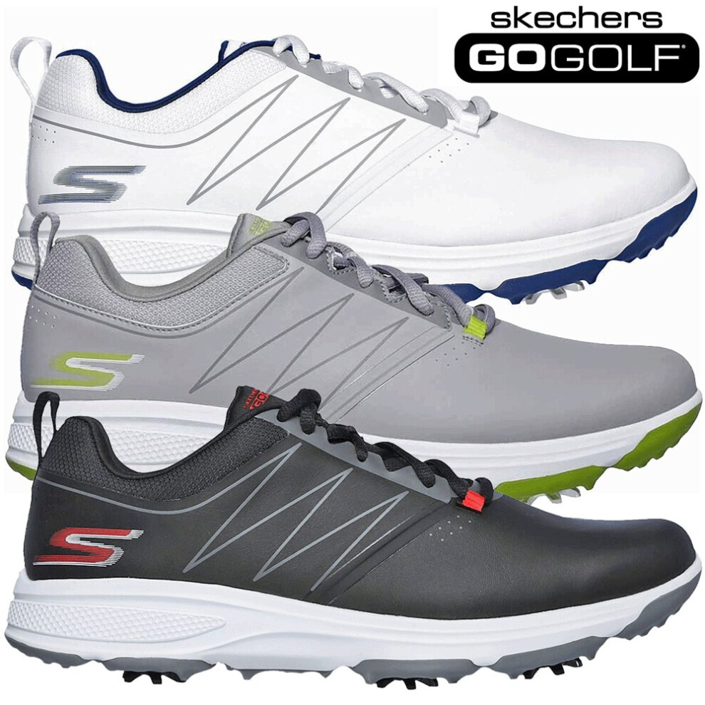 (WHITE 8 UK) SKECHERS 2021 GO GOLF TORQUE MENS H2GOÂ® WATERPROOF GOLF SHOES