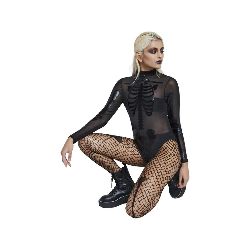 Womens Cannabis Sheer Bodysuit (UK 8-10)