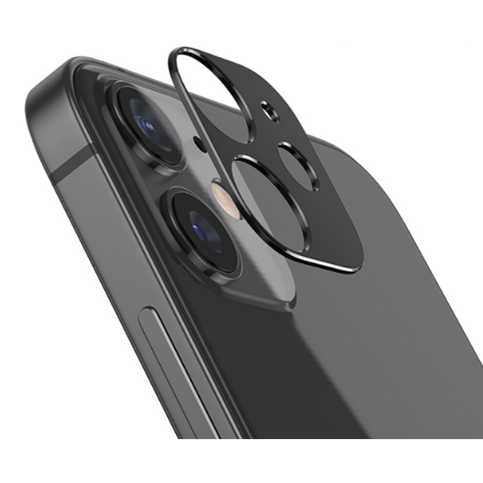 10PCS Lens Film Apple Rear Camera Aluminum Alloy Protective Film Mobile Phone Rear Film Suitable for IPhone12mini-Black