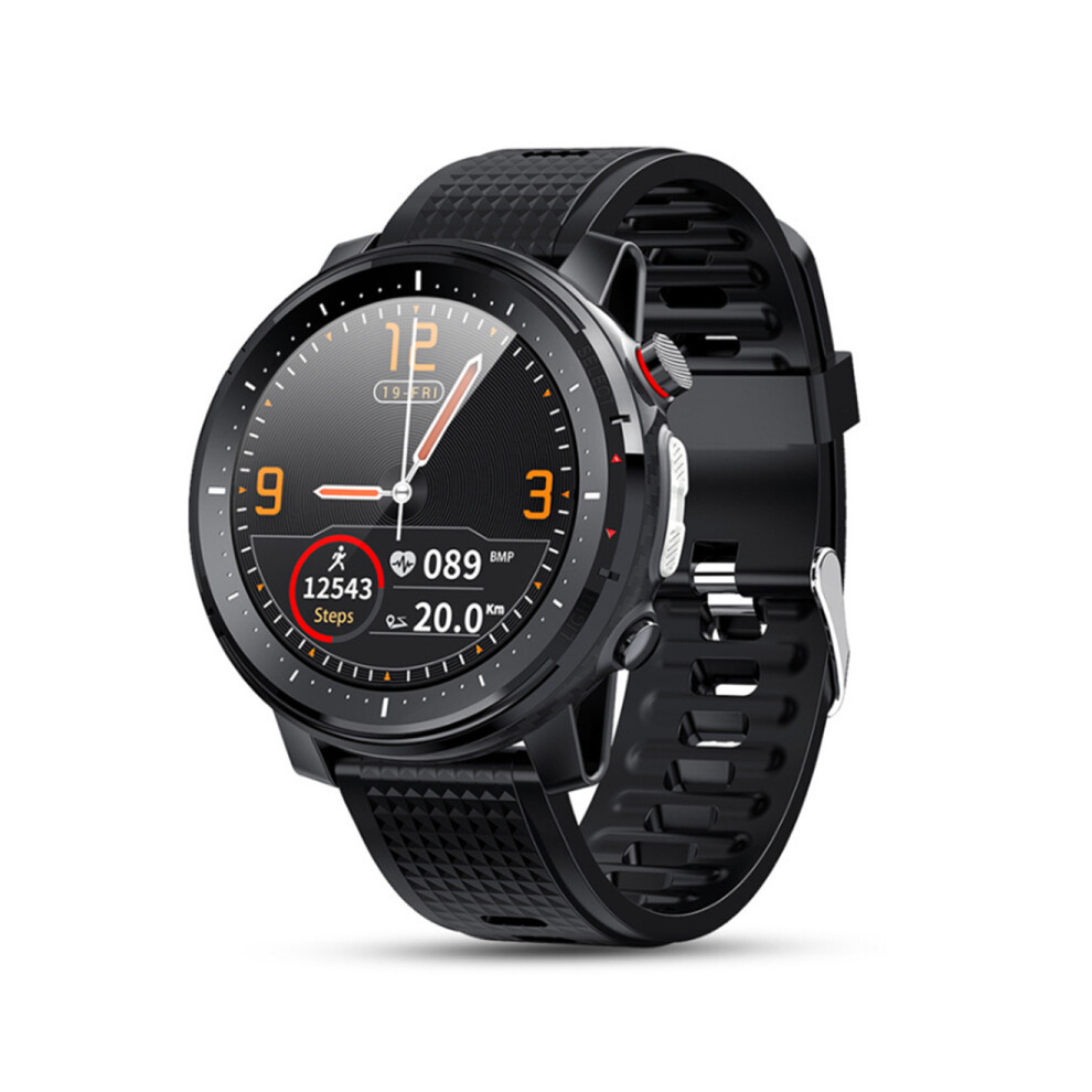 L15 Full Touch Smart Bracelet Heart Rate Blood Pressure Blood Oxygen Monitoring Call Rejection Information Watch- Black 4313546896782