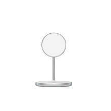 15W 2 In 1 Wireless Charging Stand Swan Magnetic Desktop Stand Wireless Charger for IPhone 12 Series Mobile Phone-White