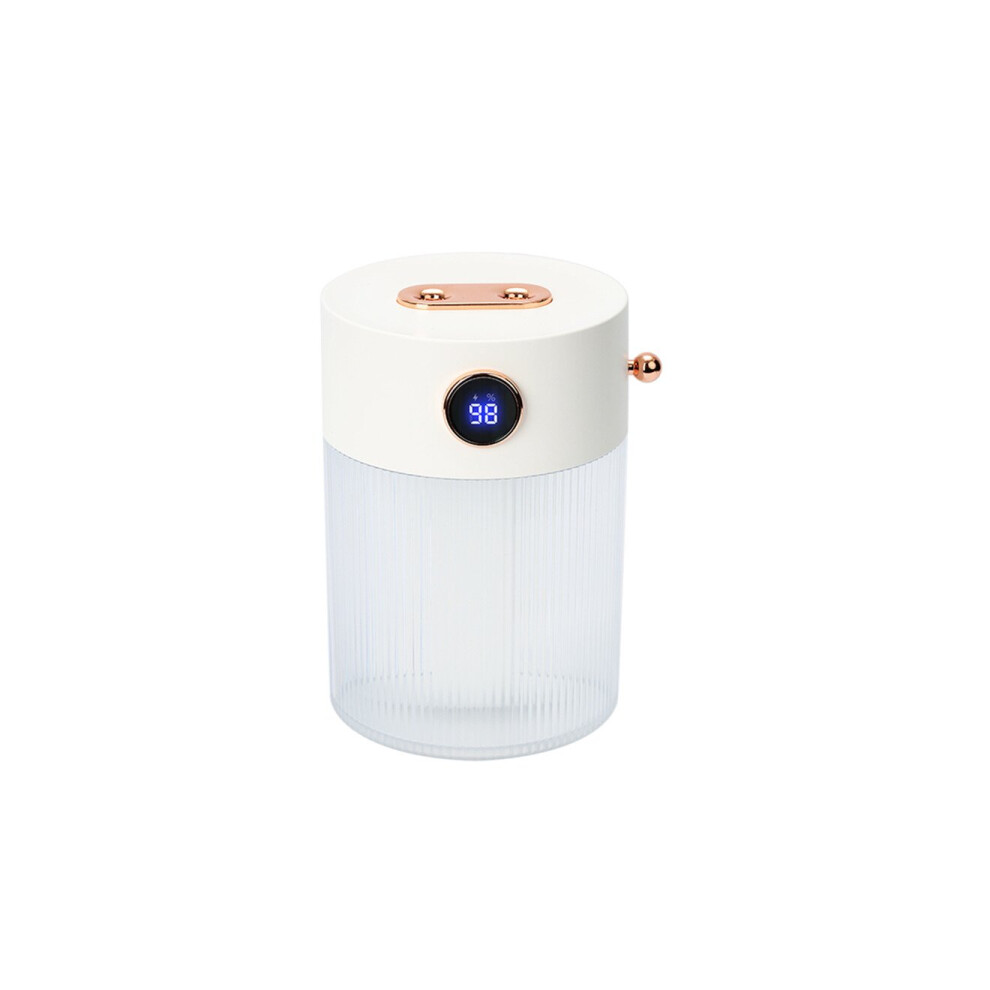 650ml Crystal Double Spray Humidifier Mini Built-in Battery Large Capacity Home Desktop Air Sprayer with Luminous-White-image-OPC-P72BGBK-NEW