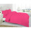 (Fuchsia, Double) Plain Dyed Duvet Cover Set With Pillowcase 1