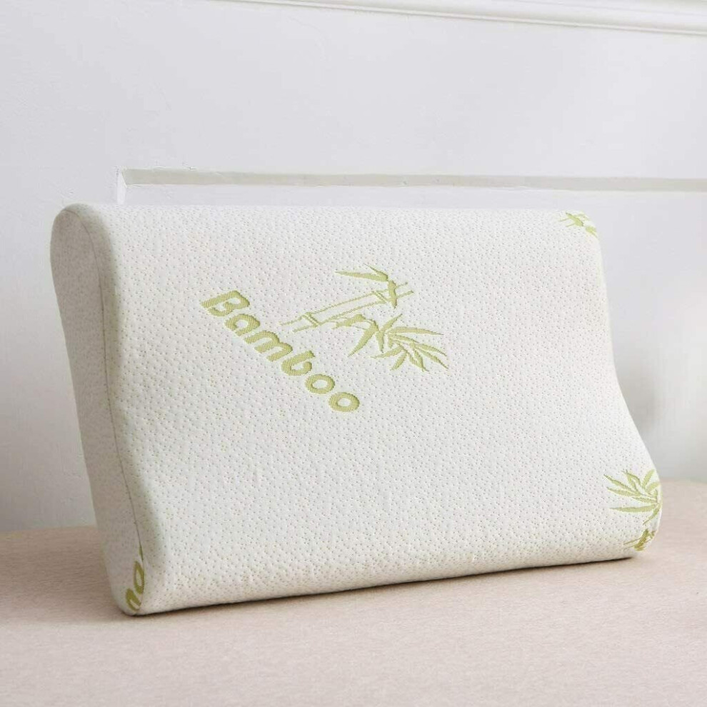 (1) Contour Memory Foam Bamboo Neck Pillow
