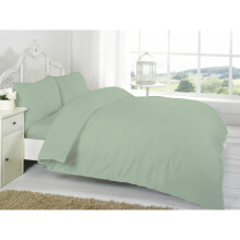 (Duck Egg, Double) Plain Dyed Duvet Cover Set With Pillowcase