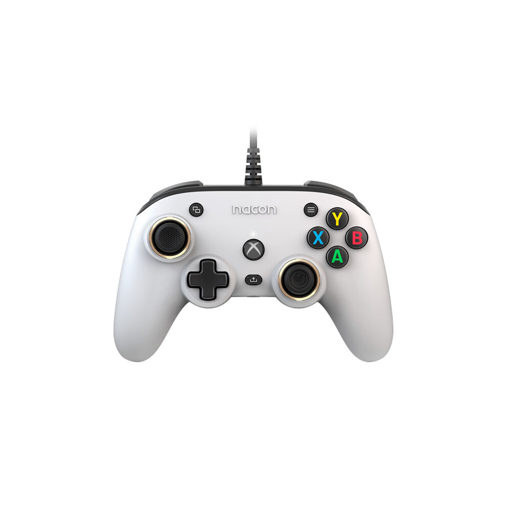 Nacon Pro Compact Controller For Xbox One & Xbox Series X White 3665962005301