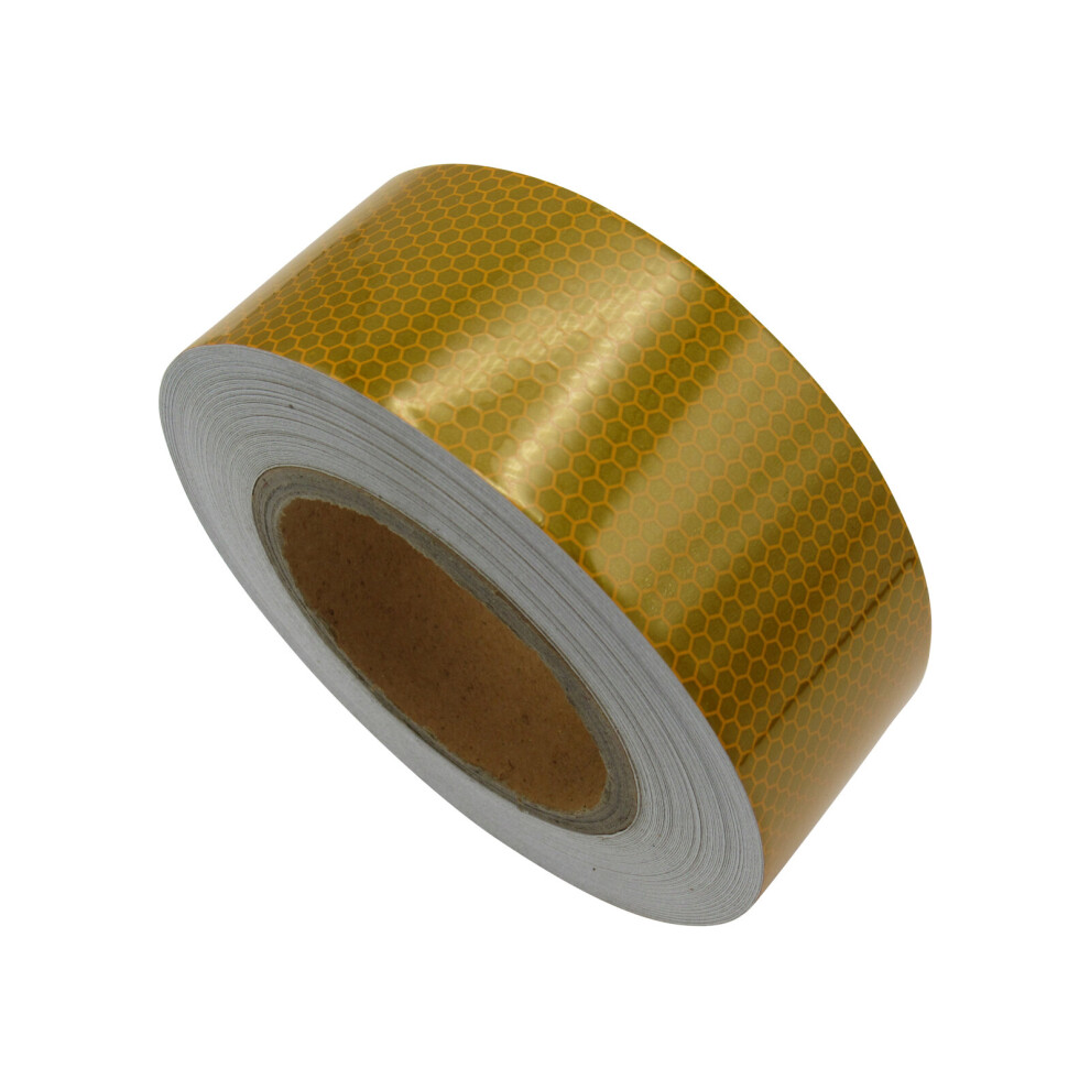 Hi Viz Reflective Tape Yellow (25M X 50Mm Sticky Adhesive High Vis) 600988508231