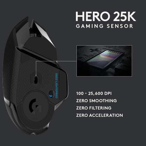 Logitech Logitech G502 Lightspeed Wireless Gaming Mouse with Hero 16K Sensor 2
