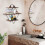 ustic Floating Shelves Wood, Diamond Wall Mounted Shelves 7
