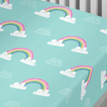 Bedlam Kids Rainbow Unicorn Fitted Sheet, Multi, Single